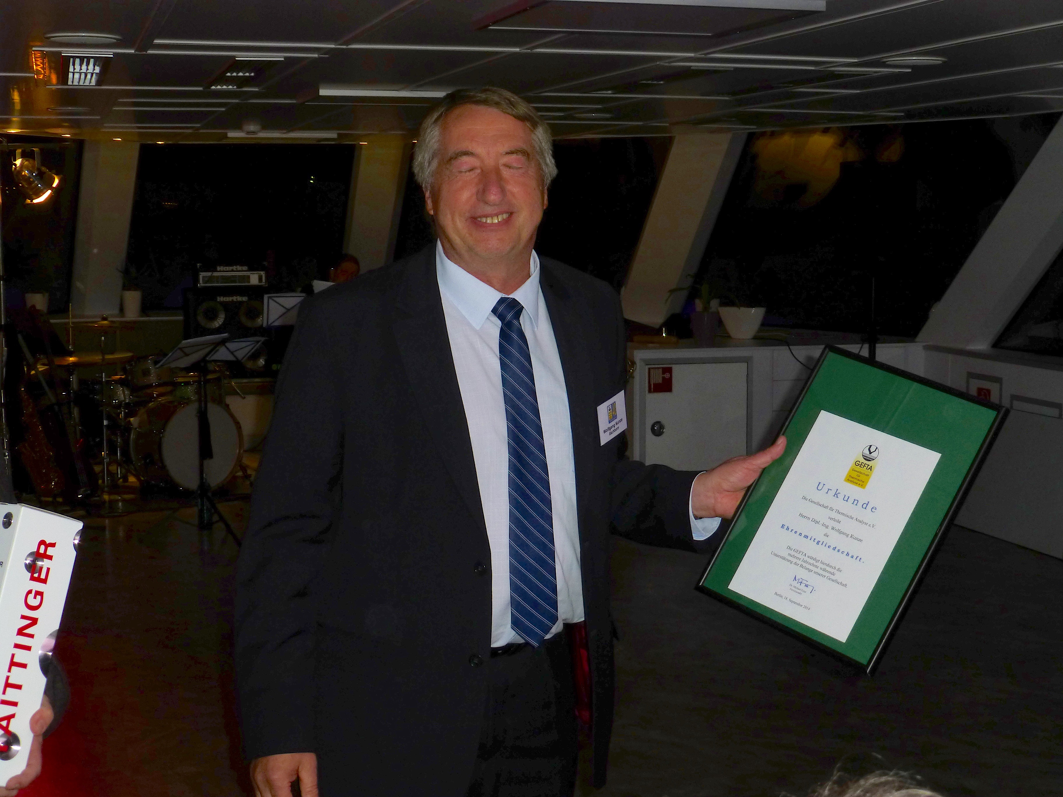 Verleihung der Ehrenmitgliedschaft an Herrn Wolfgang Kunze